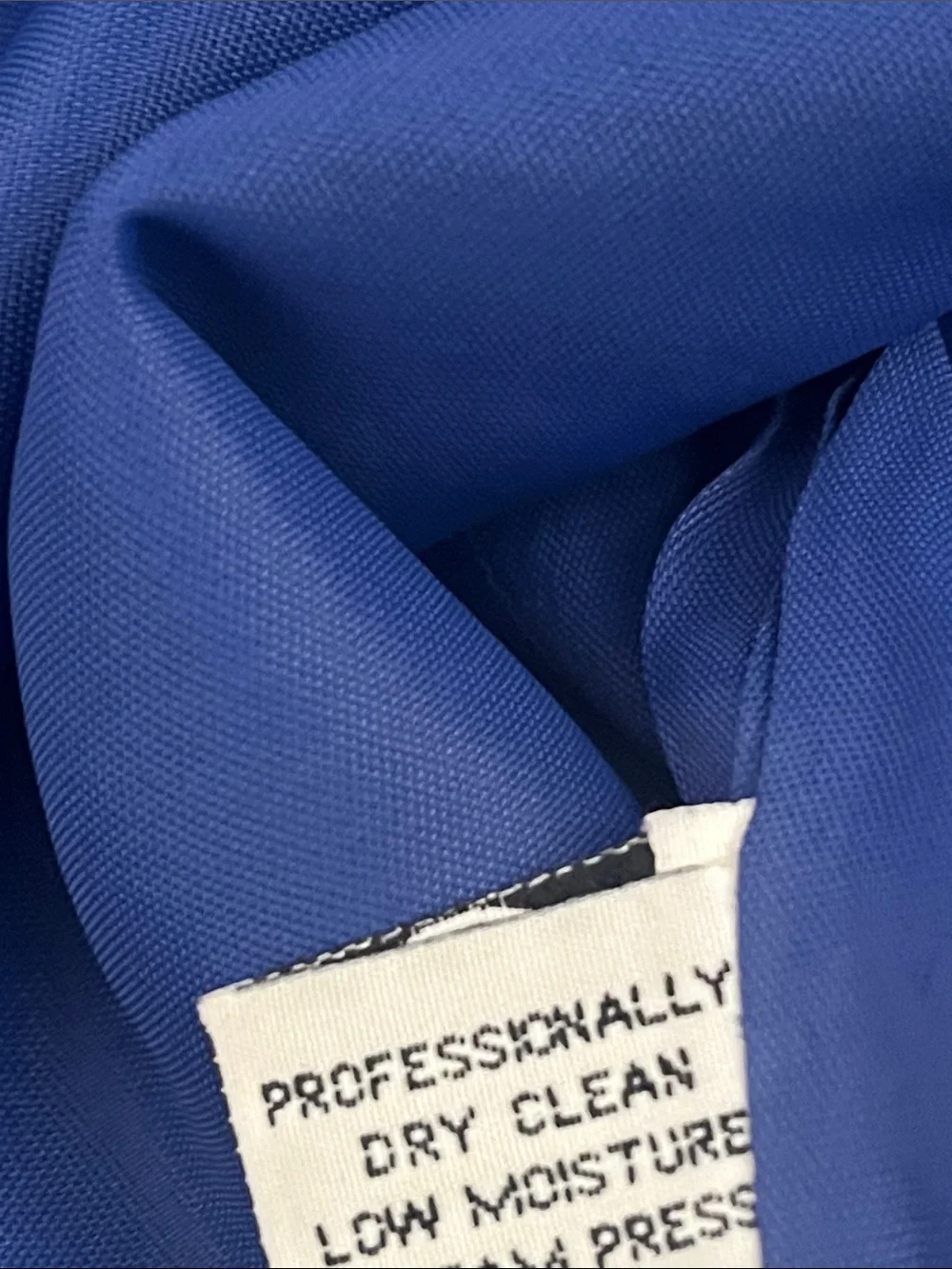Vintage Christian Dior Cobalt Blue Button-Front Blazer with Black Trim